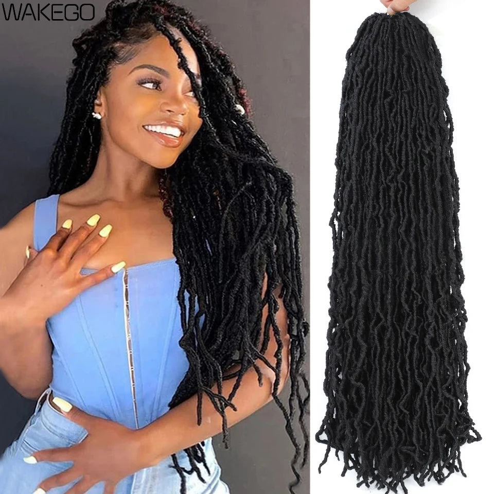 Wakego Faux Locs Crochet Hair – Soft Locs 14/18/24’’ – Extensions Tressées 9 Couleurs