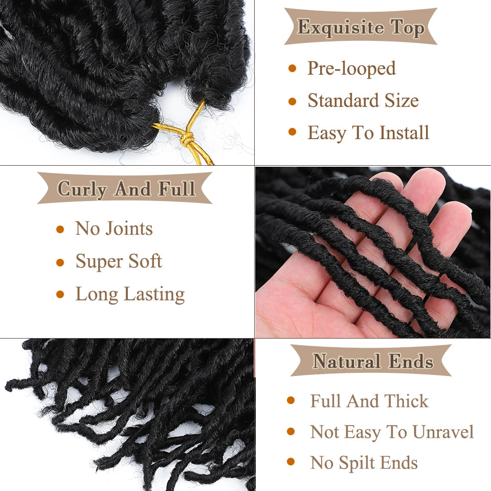 Wakego Faux Locs Crochet Hair – Soft Locs 14/18/24’’ – Extensions Tressées 9 Couleurs