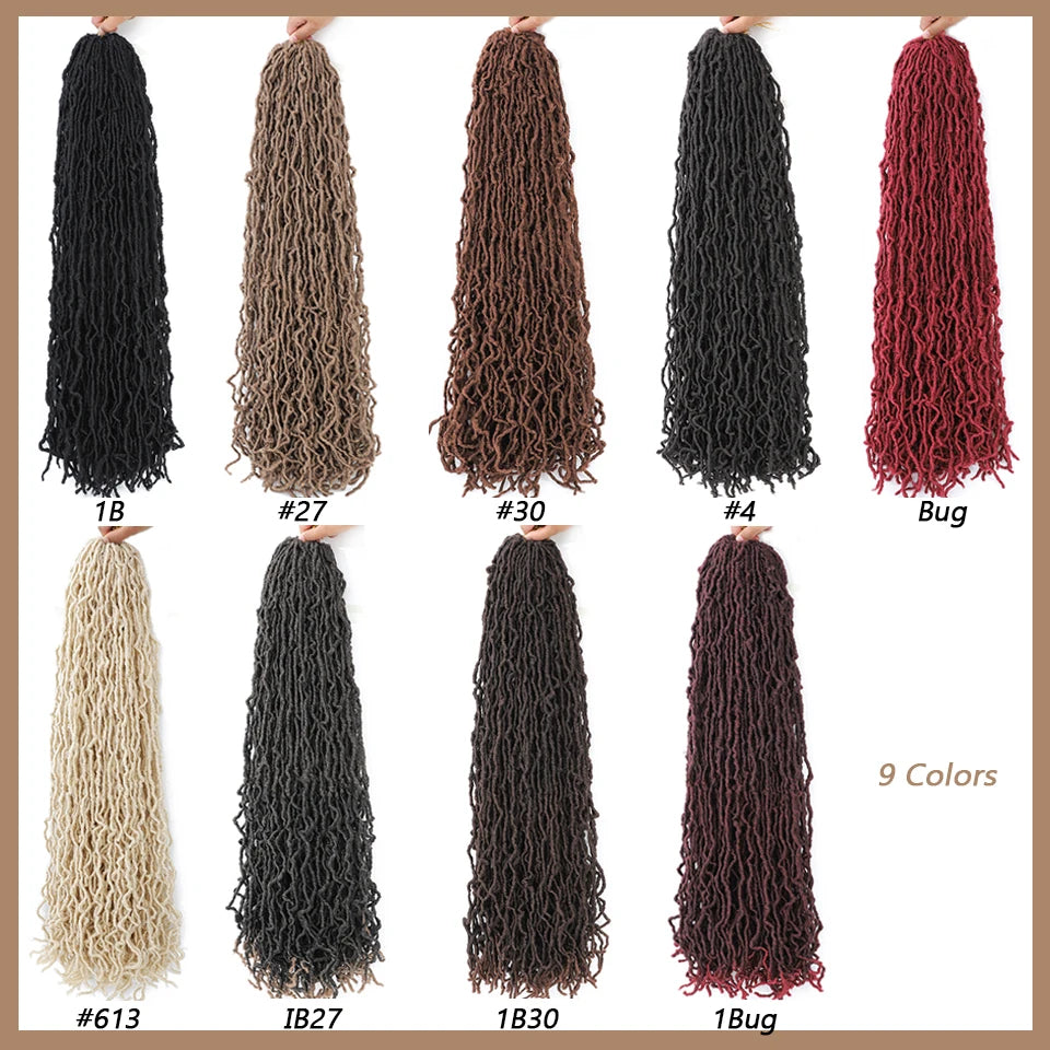 Wakego Faux Locs Crochet Hair – Soft Locs 14/18/24’’ – Extensions Tressées 9 Couleurs