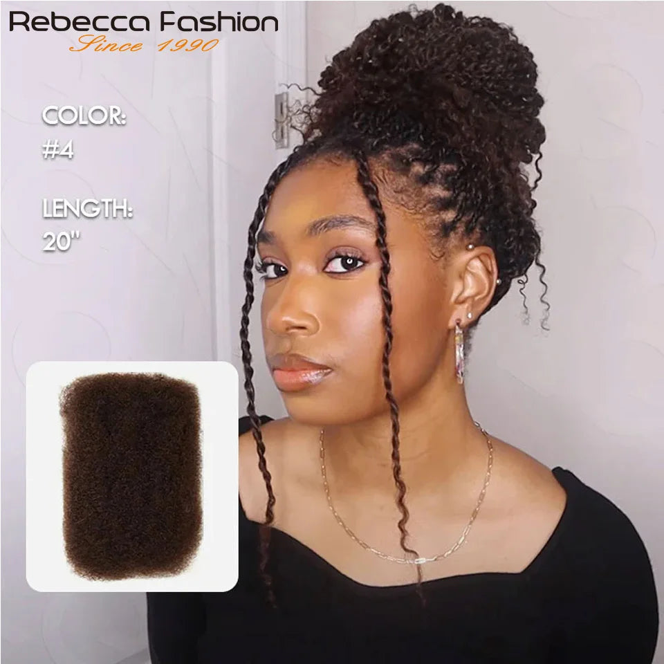 Cheveux Afro Kinky Bulk – 100 % Humains Remy pour Tresses