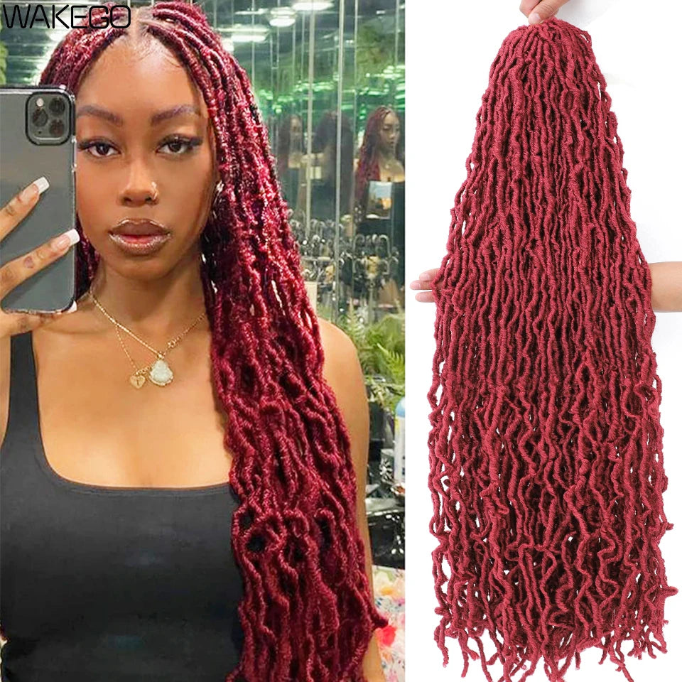 Wakego Faux Locs Crochet Hair – Soft Locs 14/18/24’’ – Extensions Tressées 9 Couleurs