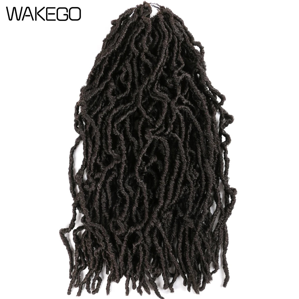 Wakego Faux Locs Crochet Hair – Soft Locs 14/18/24’’ – Extensions Tressées 9 Couleurs