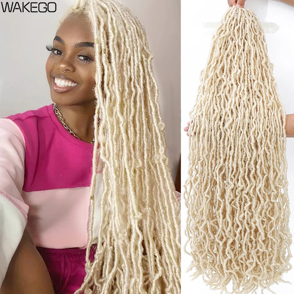 Wakego Faux Locs Crochet Hair – Soft Locs 14/18/24’’ – Extensions Tressées 9 Couleurs