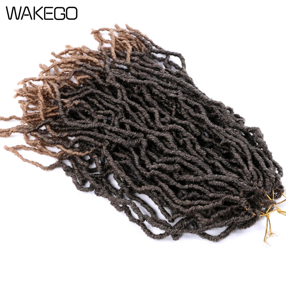 Wakego Faux Locs Crochet Hair – Soft Locs 14/18/24’’ – Extensions Tressées 9 Couleurs