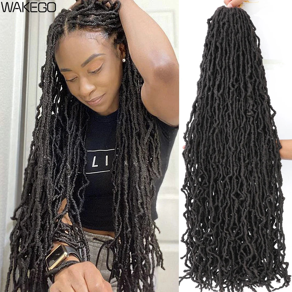 Wakego Faux Locs Crochet Hair – Soft Locs 14/18/24’’ – Extensions Tressées 9 Couleurs
