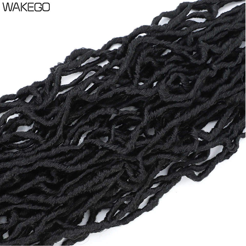 Wakego Faux Locs Crochet Hair – Soft Locs 14/18/24’’ – Extensions Tressées 9 Couleurs
