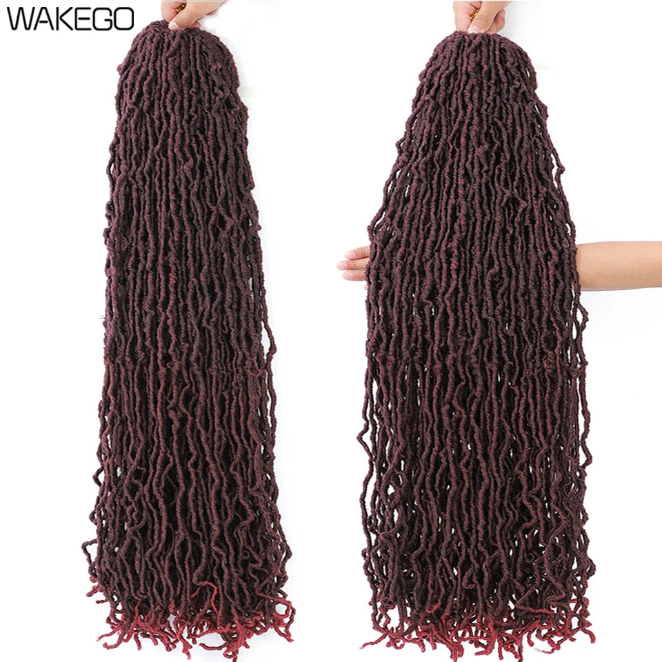 Wakego Faux Locs Crochet Hair – Soft Locs 14/18/24’’ – Extensions Tressées 9 Couleurs