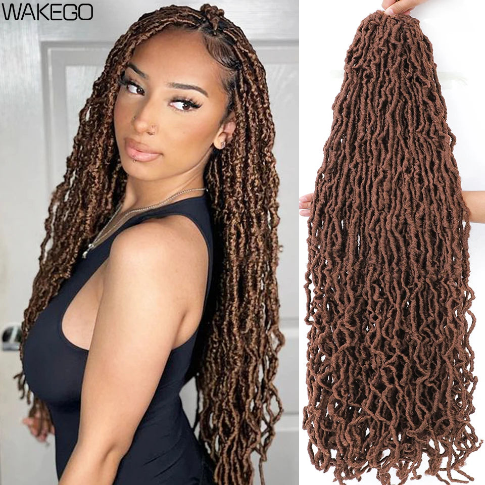Wakego Faux Locs Crochet Hair – Soft Locs 14/18/24’’ – Extensions Tressées 9 Couleurs