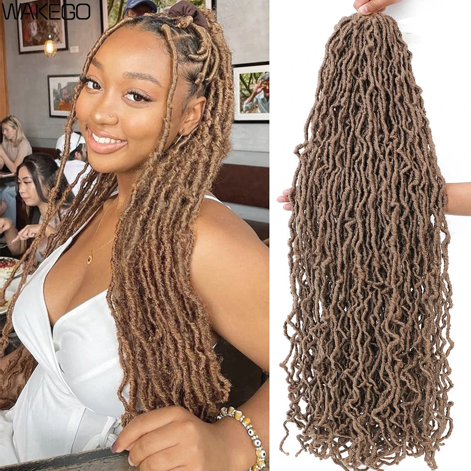 Wakego Faux Locs Crochet Hair – Soft Locs 14/18/24’’ – Extensions Tressées 9 Couleurs