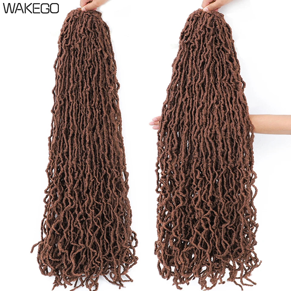 Wakego Faux Locs Crochet Hair – Soft Locs 14/18/24’’ – Extensions Tressées 9 Couleurs