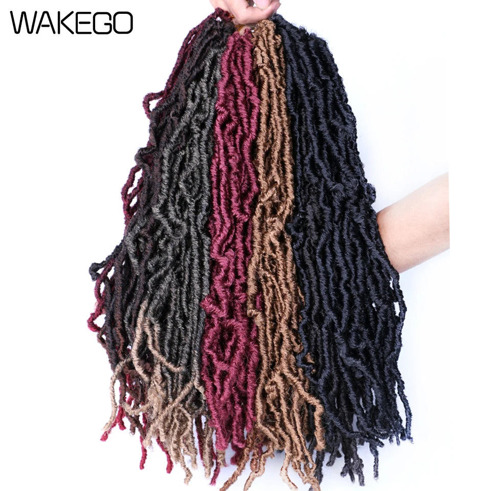 Wakego Faux Locs Crochet Hair – Soft Locs 14/18/24’’ – Extensions Tressées 9 Couleurs