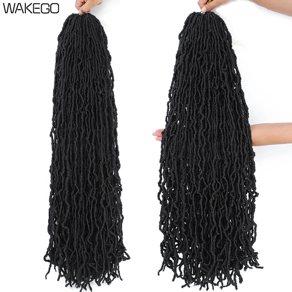 Wakego Faux Locs Crochet Hair – Soft Locs 14/18/24’’ – Extensions Tressées 9 Couleurs