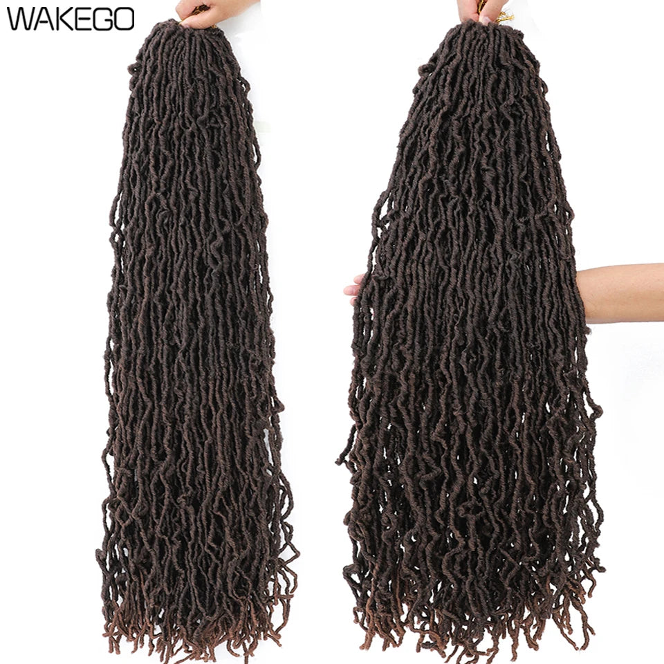 Wakego Faux Locs Crochet Hair – Soft Locs 14/18/24’’ – Extensions Tressées 9 Couleurs