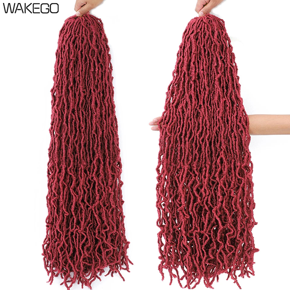Wakego Faux Locs Crochet Hair – Soft Locs 14/18/24’’ – Extensions Tressées 9 Couleurs