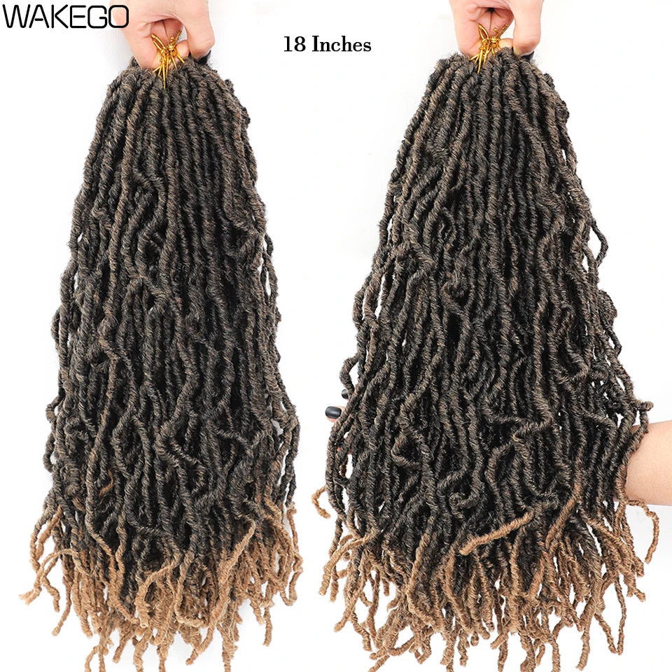 Wakego Faux Locs Crochet Hair – Soft Locs 14/18/24’’ – Extensions Tressées 9 Couleurs