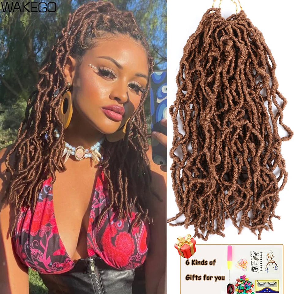 Wakego Faux Locs Crochet Hair – Soft Locs 14/18/24’’ – Extensions Tressées 9 Couleurs