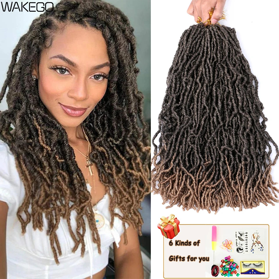 Wakego Faux Locs Crochet Hair – Soft Locs 14/18/24’’ – Extensions Tressées 9 Couleurs