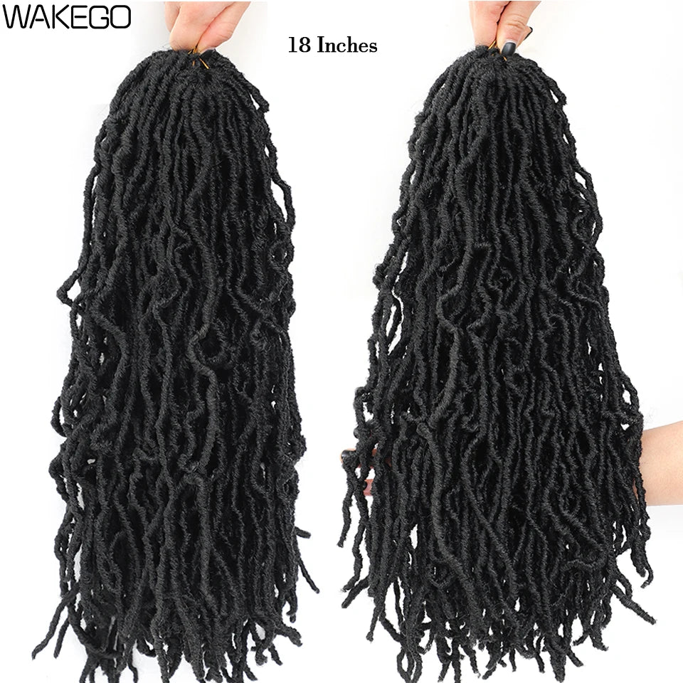 Wakego Faux Locs Crochet Hair – Soft Locs 14/18/24’’ – Extensions Tressées 9 Couleurs