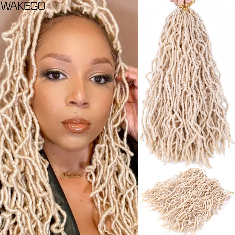 Wakego Faux Locs Crochet Hair – Soft Locs 14/18/24’’ – Extensions Tressées 9 Couleurs