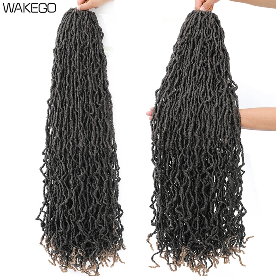 Wakego Faux Locs Crochet Hair – Soft Locs 14/18/24’’ – Extensions Tressées 9 Couleurs
