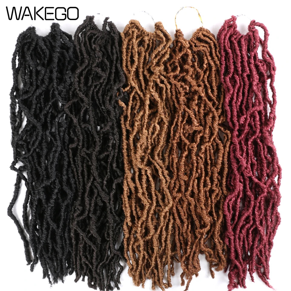 Wakego Faux Locs Crochet Hair – Soft Locs 14/18/24’’ – Extensions Tressées 9 Couleurs