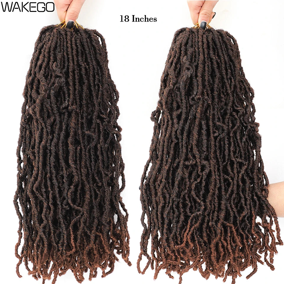 Wakego Faux Locs Crochet Hair – Soft Locs 14/18/24’’ – Extensions Tressées 9 Couleurs
