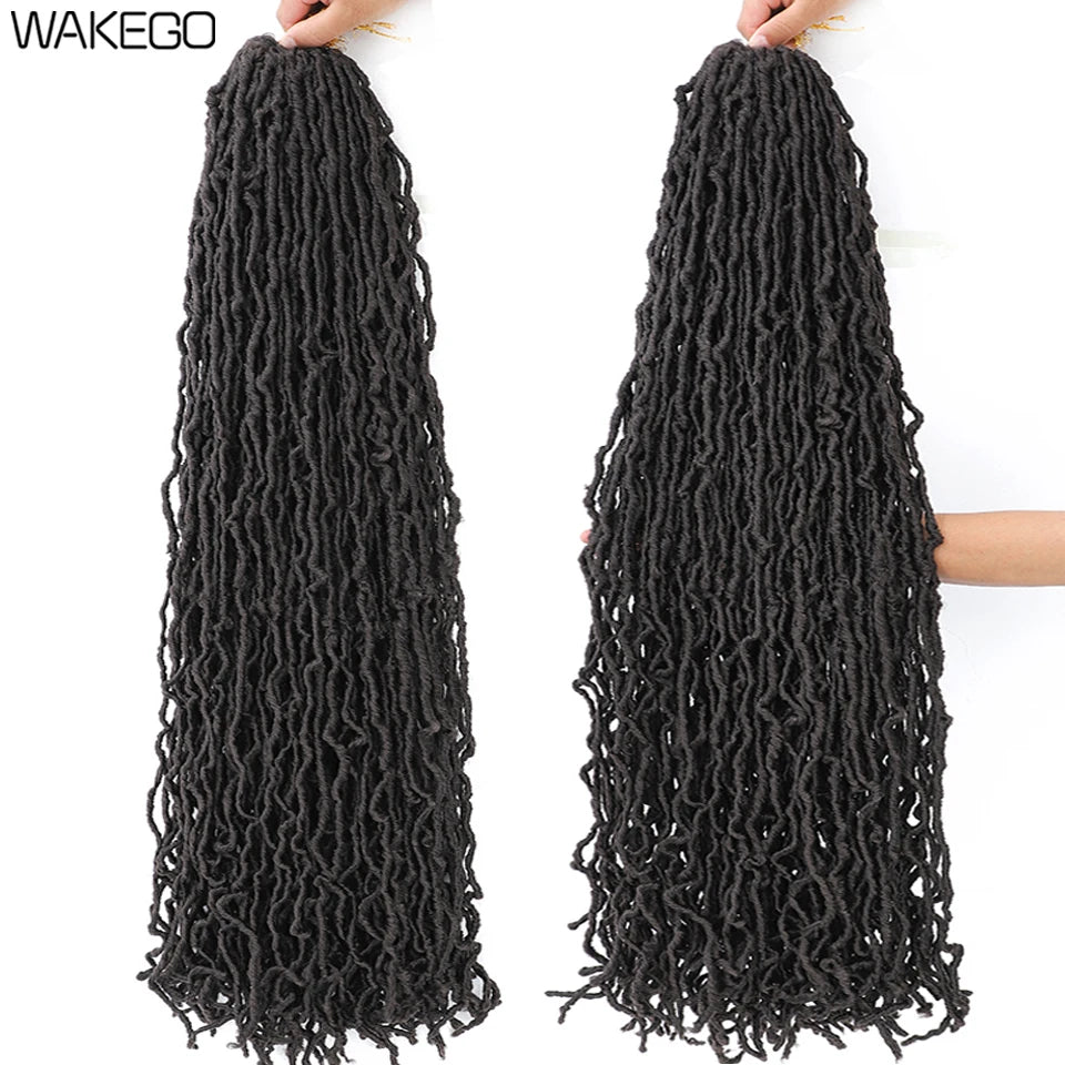 Wakego Faux Locs Crochet Hair – Soft Locs 14/18/24’’ – Extensions Tressées 9 Couleurs